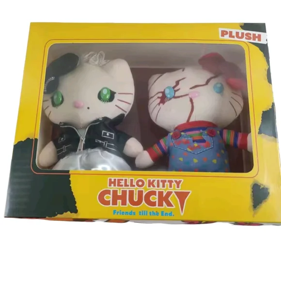 JAPAN EXCLUSIVE & COLLECTOR'S ITEM - Hello Kitty x Chucky 9 Inch Plushie Set - Picture 5 of 14